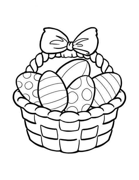 easter basket coloring pages  getdrawings