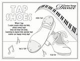 Coloring Dance Pages Jazz Tap Shoes Sheet Popular sketch template