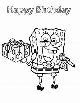 Coloring Birthday Pages Spongebob Happy Clipart Birth Boys Popular Coloringhome Library Template sketch template