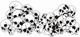 Skull Skulls Pile Drawing Stencils Vector Airbrush Group Stencil Drawings Skeletons Skeleton Pack Cas Professional Series Animal Paintingvalley Death Illustrator sketch template