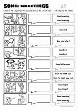 Greetings Ingles Greeting Inglese Inglés Saluti Fichas Spagnolo Walkingthedream Islcollective sketch template