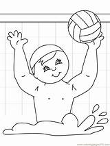 Waterpolo Coloring Pages Sports Summer Printable ζωγραφιζω Color sketch template