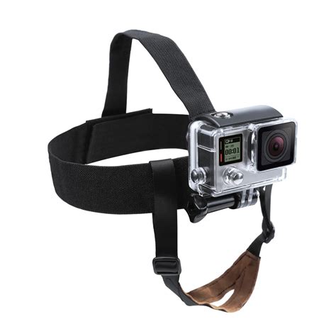 shoot elastic action camera head strap  chin belt mount  gopro hero    black sjcam