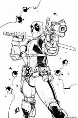 Deadpool Coloriage Dessin Imprimer Covey Joshua Inks Spiderman sketch template