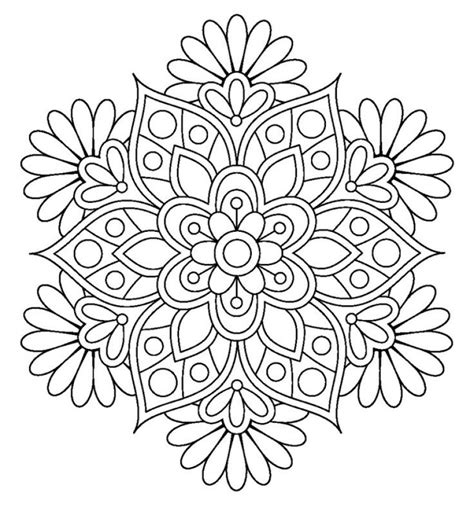 flowers mandala coloring pages  adults ycv