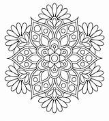 Coloring Pages Adults Mandala Flowers Print sketch template