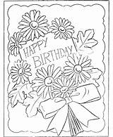 Coloring Pages Birthday Card Happy Greeting Printable Adults Cards Color Wishes Printables Getcolorings Template Kids Print Drawing sketch template