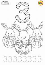 Easter Number Bontontv Coloring Numbers Salvo Tracing Pages sketch template