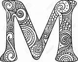 Mandala Buchstaben Mandalas Zentangle Alphabet Malvorlagen Sheets Adult Ausmalen Doodle Ausdrucken Ausmalbilder Gemalte Uppercase Abecedario Lettre Buchstabe Drus Ausmalbild Colorier sketch template