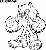 Exe Werehog Dash Hedgehog Coloringhome sketch template
