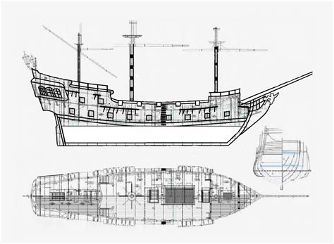 black pearl pirate ship blueprints