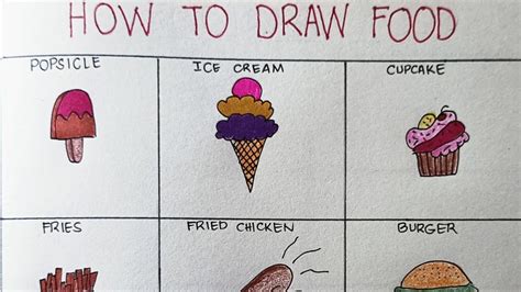 draw  favorite food part   kids youtube