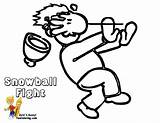 Fight Drawing Snowball Coloring Drawings Getdrawings sketch template