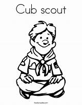 Scout Cub sketch template