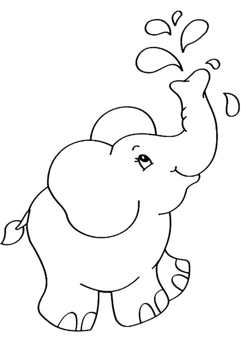 baby elephant coloring page  printable coloring pages  kids