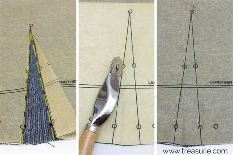 pictures showing   sew  triangle  fabric  scissors  sewing needles