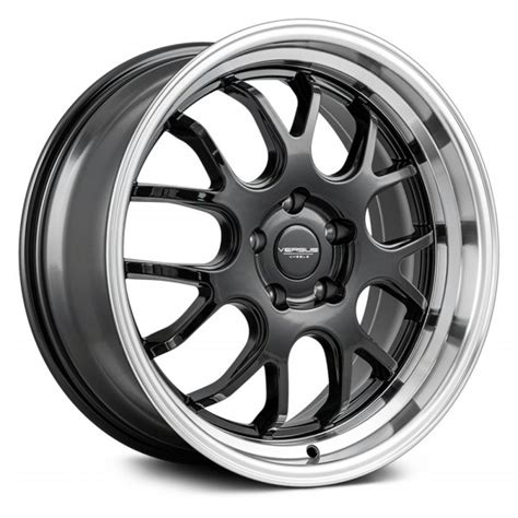 versus® vs824 wheels black with polished lip rims