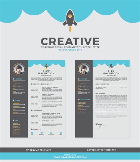 creative cv resume design template  cover letter  designers