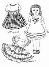 Paper Dolls Printable Coloring Visit Pages Mccall Betsy Sylvia sketch template