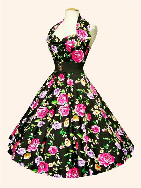 1950s halterneck floral dresses from vivien of holloway