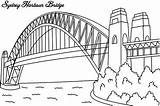 Bridge Sydney Harbour Coloring Australia Icon Pages Kids Colouring Color Bridges Famous Drawings Activities Book Choose Board sketch template