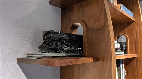 custom floating shelf  display  model train