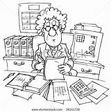 Bookkeeper Desk Stock Sitting Documents Bookkeeping Clip Accounting Illustration Royalty Clipart Income Tax Boss Girl Logo Shutterstock Graphics Illustrations Rf sketch template