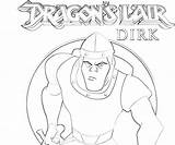 Lair Dirk Dragon Coloring Pages Nowitzki Action Dragons Template sketch template