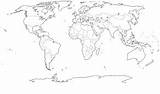Kaart Wereld Map Blind Blank Outline Coloring Printable Choose Board sketch template