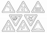 Route La Panneaux Imprimer Danger Panneau Signalisation Des Code Routière Coloriages Sur Circulation Pour Le Enfants Sign sketch template