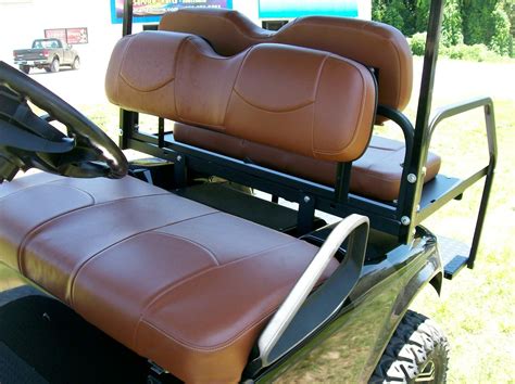 custom golf cart front seat replacement  covers setsaddle brown