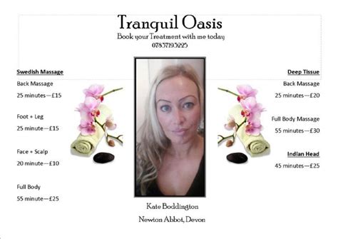 tranquil oasis newton abbot massage therapist freeindex
