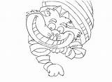 Cheshire Cat Coloring Alice Pages Wonderland Clipart Welcome Rabbit Color Cartoons Print Staff Kids Cliparts Clip Library sketch template