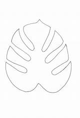 Leaf Monstera Jungle Template Tropical Stencil Outline Printable Diy Feuille Leaves Drawing Paper Doormat Printables Molde Templates Hawaiian Necklace Hot sketch template