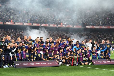 fc barcelona news  april  barcelona crowned la liga champions barca blaugranes