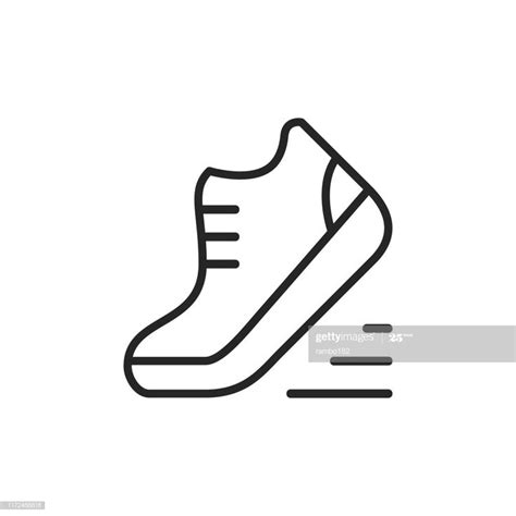shoe running outline icon  editable stroke print designs