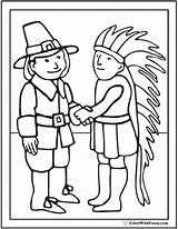 Coloring Pilgrim Indian Pages Sheet Thanksgiving Color Rim Pacific Hat Printable Peace Colorwithfuzzy Getdrawings Getcolorings Print sketch template