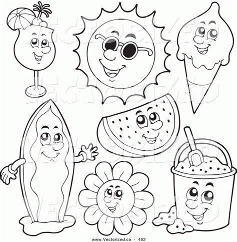 concept  cool summer coloring pages