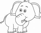 Elephant Clipart Clip Transparent Animal Cliparts Cute Baby Outline Behind Looking Mycutegraphics Elephants Cartoon Pic Graphics Animals Trunk Birthday Face sketch template