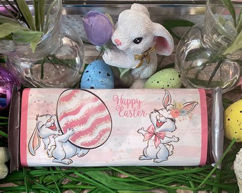 Easter Bunny Chocolate Bar Wrapper Easter Favors School Etsy