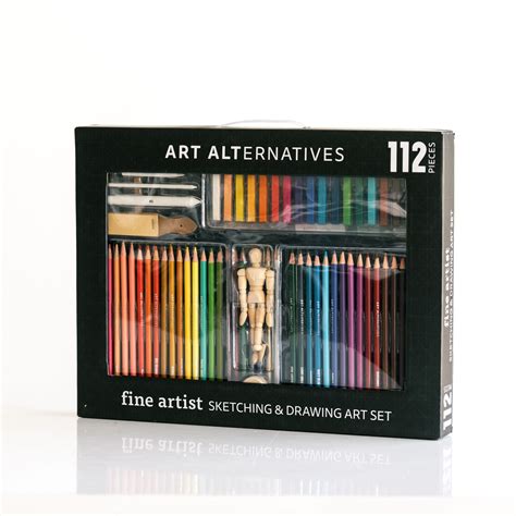 art alternatives sketching drawing art set fine artist  pieces children  adults