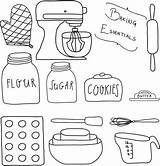 Baking Doodle Cooking Drawing Choose Board sketch template