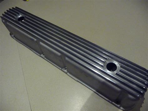 chevy cyl valve cover polished finned