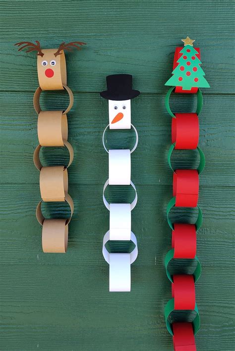 christmas countdown craft kit paper chain advent calendar etsy canada