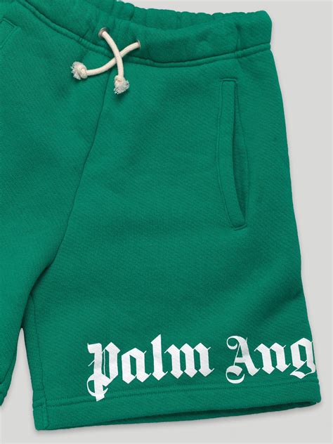 logo shorts  green palm angels official