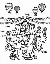 Circus Coloring Pages Printable Museprintables Kids Sheets Carnival Print Themed sketch template