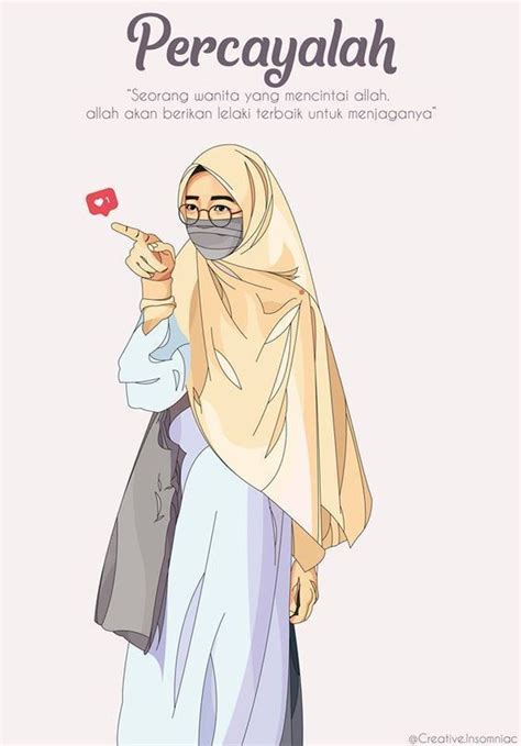 gambar kartun muslimah cantik lucu  bercadar hd kartun