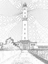 Board Lighthouse Coloring Adult Pages Choose Colour Lighthouses sketch template