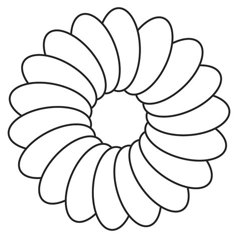 flower outlines  coloring clipart