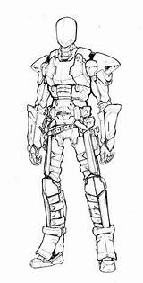 Armor Robot Drawing Suit Armour Fi Sci Power Futuristic Robots Character Battle Concept Drawings Humanoid Sketch Fiction Science Characters Fantasy sketch template